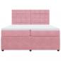 Preview: Boxspringbett mit Matratze Rosa 200x200 cm Samt