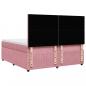 Preview: Boxspringbett mit Matratze Rosa 200x200 cm Samt