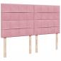 Preview: Boxspringbett mit Matratze Rosa 200x200 cm Samt