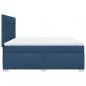 Preview: Boxspringbett mit Matratze Blau 200x200 cm Stoff