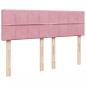 Preview: Boxspringbett mit Matratze Rosa 140x190 cm Samt