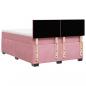 Preview: Boxspringbett mit Matratze Rosa 140x190 cm Samt