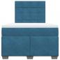 Preview: Boxspringbett mit Matratze Blau 120x190 cm Samt