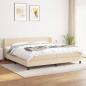 Preview: ARDEBO.de - Boxspringbett mit Matratze Creme 200x200 cm Stoff