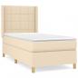 Preview: Boxspringbett mit Matratze Creme 100x200 cm Stoff