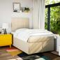 Preview: Boxspringbett mit Matratze Creme 120x190 cm Stoff