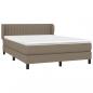 Preview: Boxspringbett mit Matratze Taupe 140x190 cm Stoff