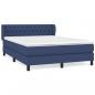 Preview: Boxspringbett mit Matratze Blau 140x190 cm Stoff