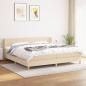 Preview: ARDEBO.de - Boxspringbett mit Matratze Creme 200x200 cm Stoff