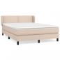 Preview: Boxspringbett Matratze Cappuccino-Braun 140x190cm Kunstleder