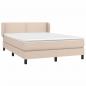 Preview: Boxspringbett Matratze Cappuccino-Braun 140x190cm Kunstleder