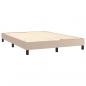 Preview: Boxspringbett Matratze Cappuccino-Braun 140x190cm Kunstleder