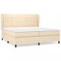 Preview: Boxspringbett mit Matratze Creme 200x200 cm Stoff