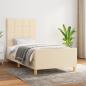 Preview: ARDEBO.de - Bettgestell ohne Matratze Creme 100x200 cm Stoff