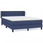 Preview: Boxspringbett mit Matratze Blau 140x190 cm Stoff