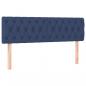 Preview: Boxspringbett mit Matratze Blau 140x190 cm Stoff