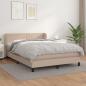 Preview: ARDEBO.de - Boxspringbett Matratze Cappuccino-Braun 140x190cm Kunstleder