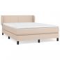 Preview: Boxspringbett Matratze Cappuccino-Braun 140x190cm Kunstleder