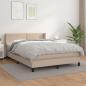 Preview: ARDEBO.de - Boxspringbett Matratze Cappuccino-Braun 140x190cm Kunstleder