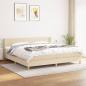 Preview: ARDEBO.de - Boxspringbett mit Matratze Creme 200x200 cm Stoff