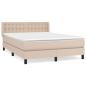 Preview: Boxspringbett Matratze Cappuccino-Braun 140x190cm Kunstleder