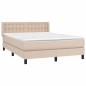 Preview: Boxspringbett Matratze Cappuccino-Braun 140x190cm Kunstleder