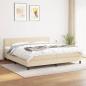 Preview: ARDEBO.de - Boxspringbett mit Matratze Creme 200x200 cm Stoff