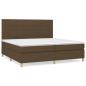 Preview: Boxspringbett mit Matratze Dunkelbraun 200x200 cm Stoff