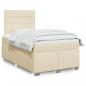 Preview: ARDEBO.de - Boxspringbett mit Matratze Creme 120x200 cm Stoff