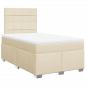 Preview: Boxspringbett mit Matratze Creme 120x200 cm Stoff