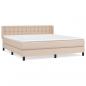 Preview: Boxspringbett Matratze Cappuccino-Braun 180x200 cm Kunstleder