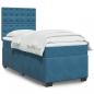 Preview: ARDEBO.de - Boxspringbett mit Matratze Blau 90x190 cm Samt