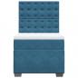 Preview: Boxspringbett mit Matratze Blau 90x190 cm Samt