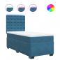 Preview: Boxspringbett mit Matratze Blau 90x200 cm Samt