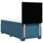 Preview: Boxspringbett mit Matratze Blau 90x200 cm Samt