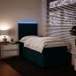 Preview: Boxspringbett mit Matratze Blau 90x200 cm Samt