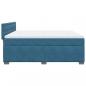 Preview: Boxspringbett mit Matratze Blau 180x200 cm Samt