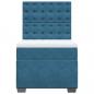 Preview: Boxspringbett mit Matratze Blau 90x190 cm Samt