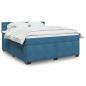 Preview: ARDEBO.de - Boxspringbett mit Matratze Blau 180x200 cm Samt