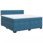 Preview: Boxspringbett mit Matratze Blau 180x200 cm Samt