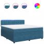 Preview: Boxspringbett mit Matratze Blau 180x200 cm Samt