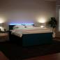 Preview: Boxspringbett mit Matratze Blau 180x200 cm Samt