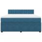 Preview: Boxspringbett mit Matratze Blau 180x200 cm Samt