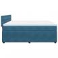 Preview: Boxspringbett mit Matratze Blau 180x200 cm Samt