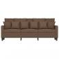 Preview: 3-Sitzer-Sofa Braun 180 cm Stoff