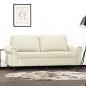 Preview: ARDEBO.de - 2-Sitzer-Sofa Creme 140 cm Samt