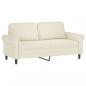 Preview: 2-Sitzer-Sofa Creme 140 cm Samt