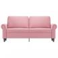 Preview: 2-Sitzer-Sofa Rosa 140 cm Samt