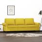 Preview: ARDEBO.de - 3-Sitzer-Sofa Gelb 180 cm Samt