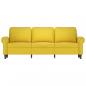 Preview: 3-Sitzer-Sofa Gelb 180 cm Samt